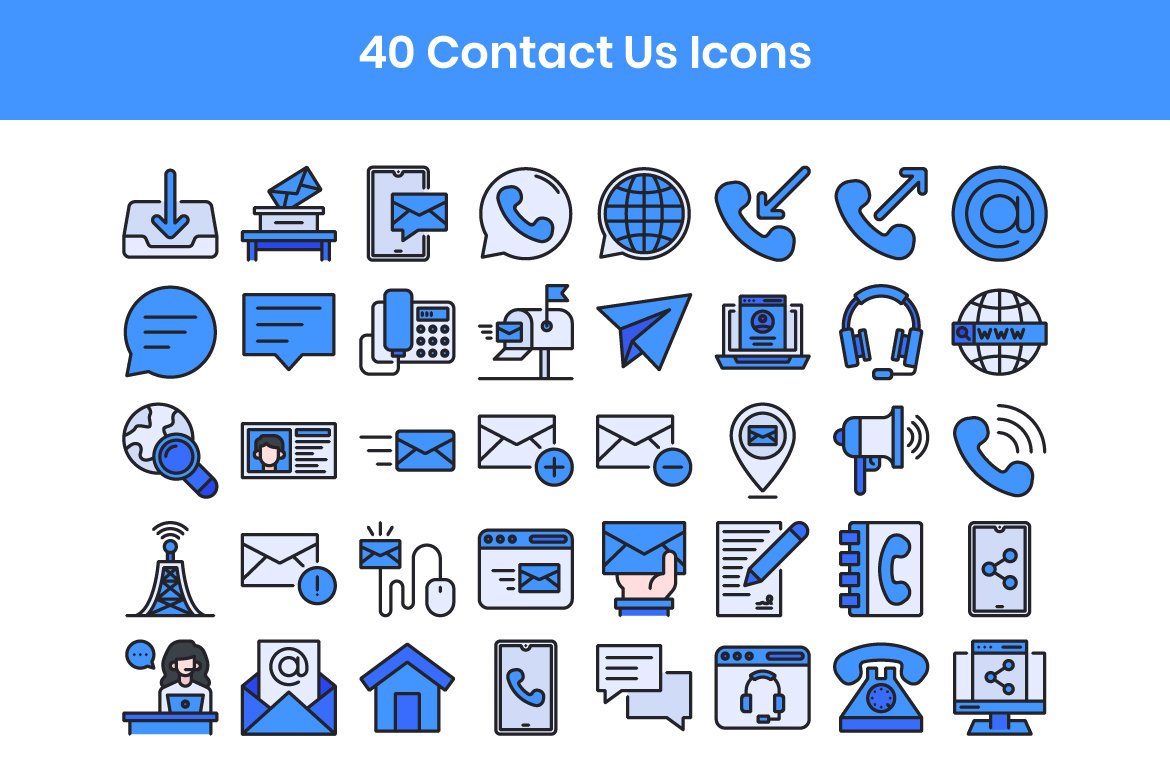 40 Contact Us - Filled Line preview image.