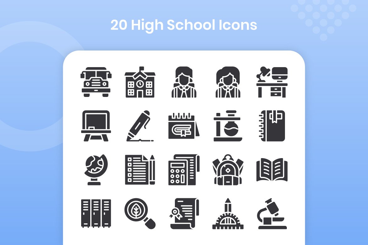 20 High School - Glyph preview image.