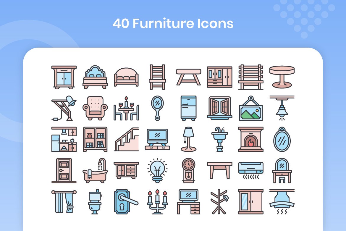 40 Furniture - Filled Line preview image.