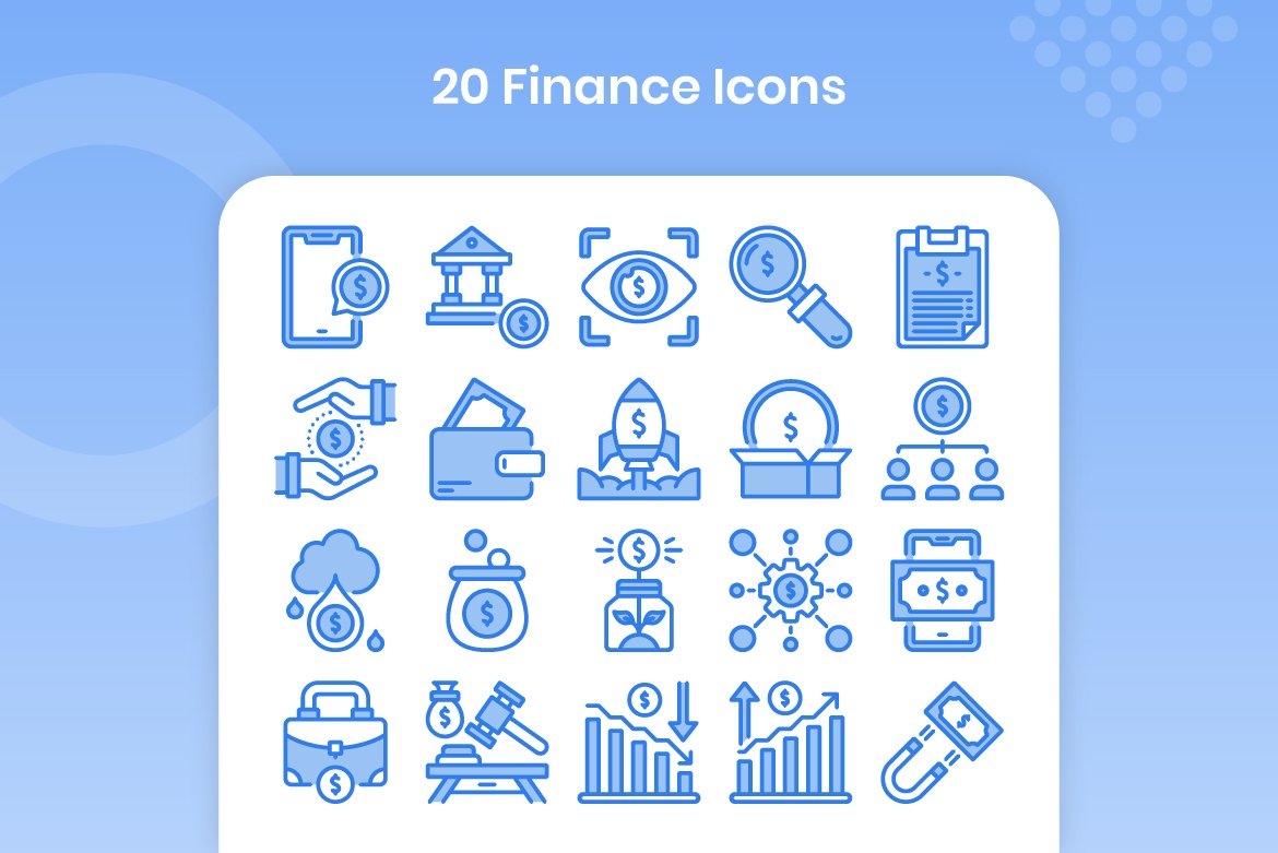 20 Finance - Lineal Color preview image.
