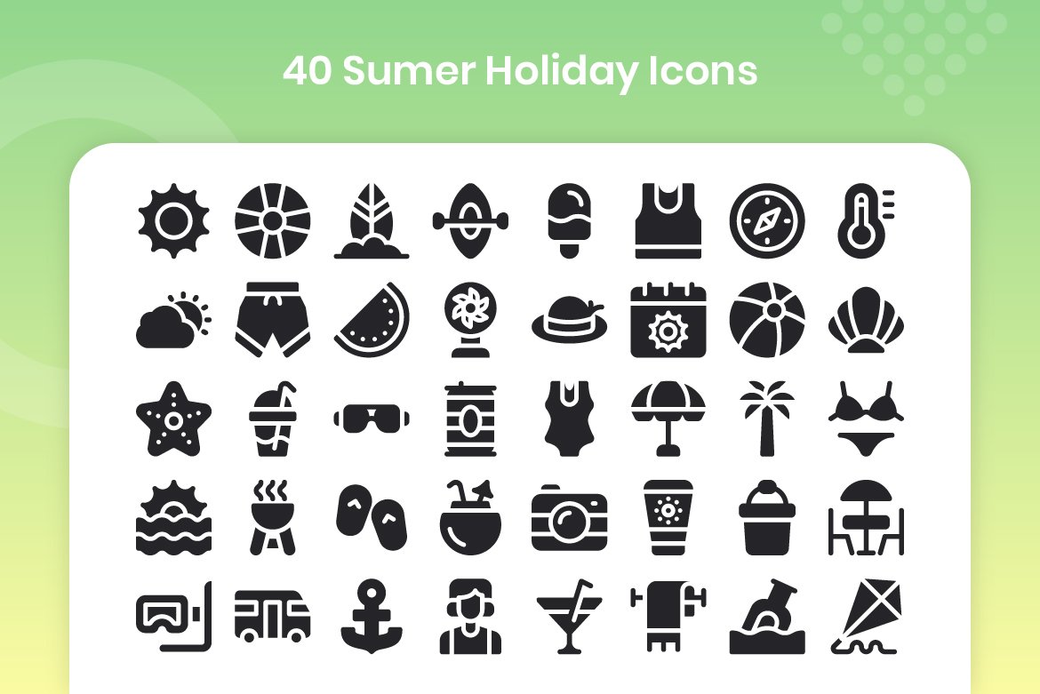 40 Summer Holiday - Glyph preview image.