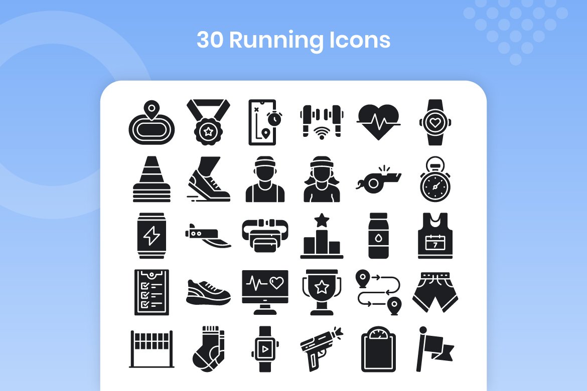 30 Running - Glyph preview image.