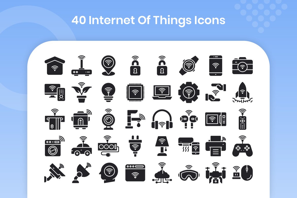 40 Internet Of Things - Glyph preview image.