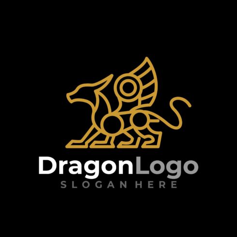 Simple Dragon Line Art Logo Design cover image.