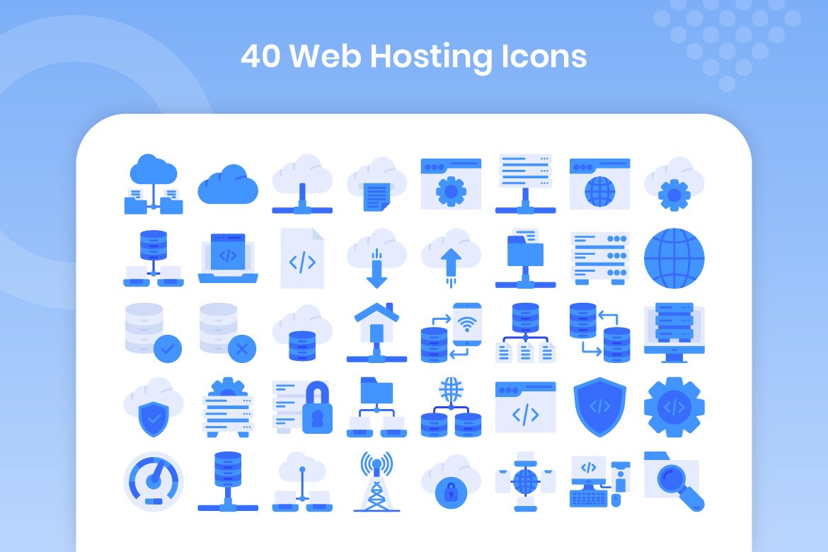 40 Web Hosting - Flat preview image.