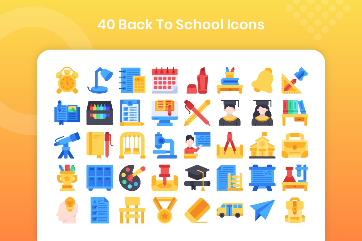 40 Back to School - Flat preview image.