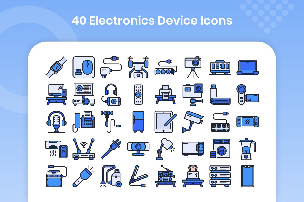 40 Electronic Device - Filled Line preview image.