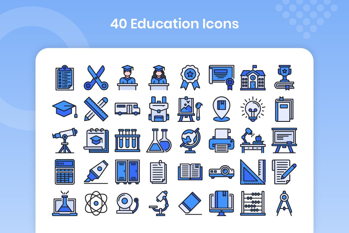 40 Education - Filled Line preview image.