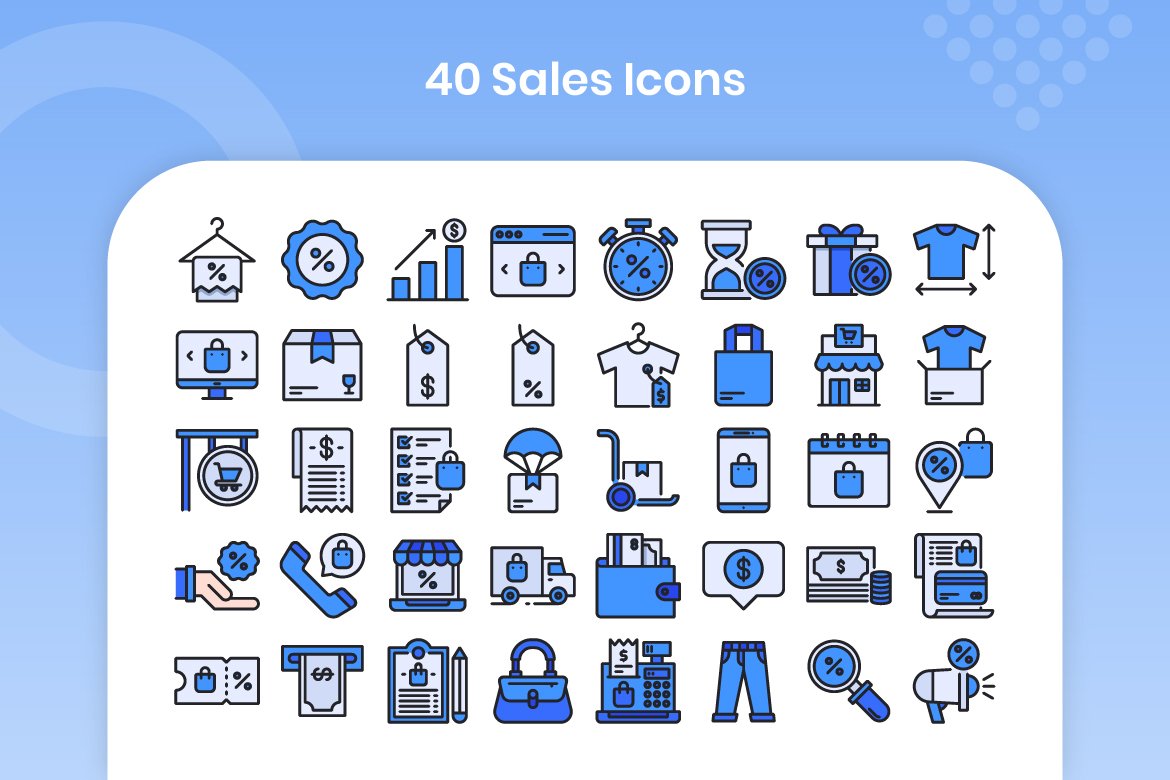 40 Sales - Filled Line preview image.