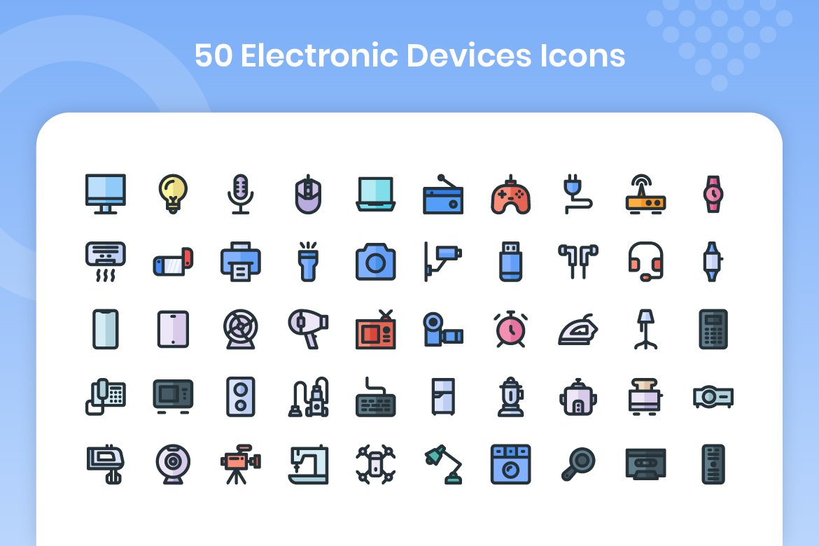 50 Electronic Device - Filled Line preview image.