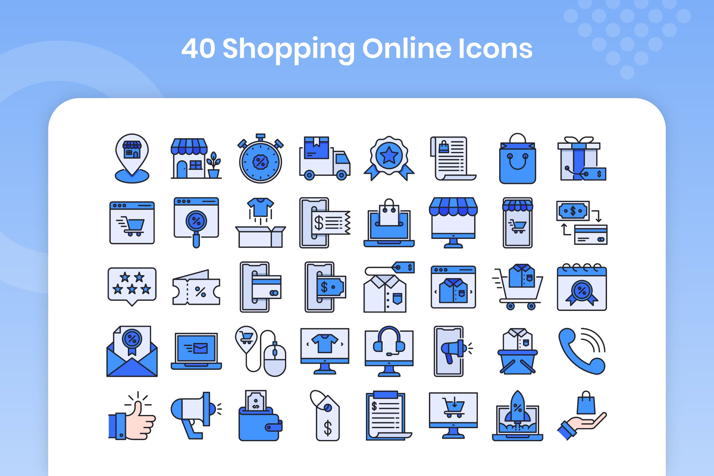 40 Shopping Online - Filled Line preview image.