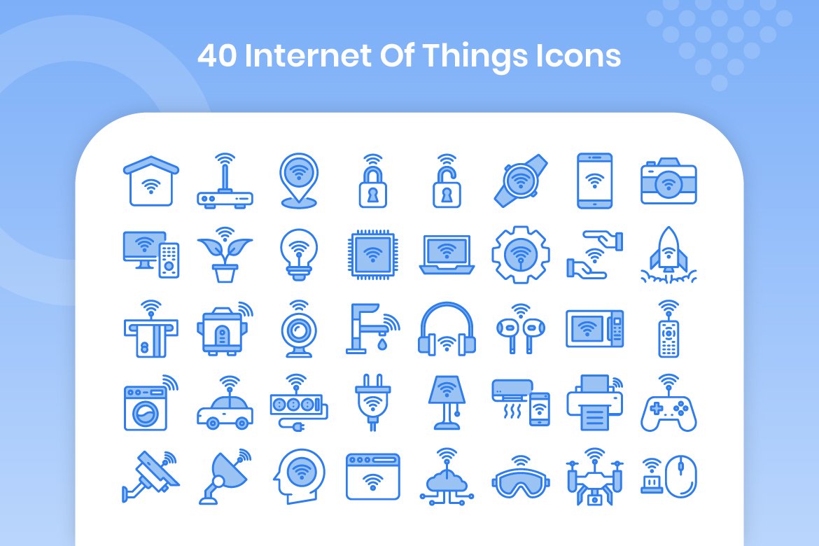 40 Internet Of Things - Lineal Color preview image.