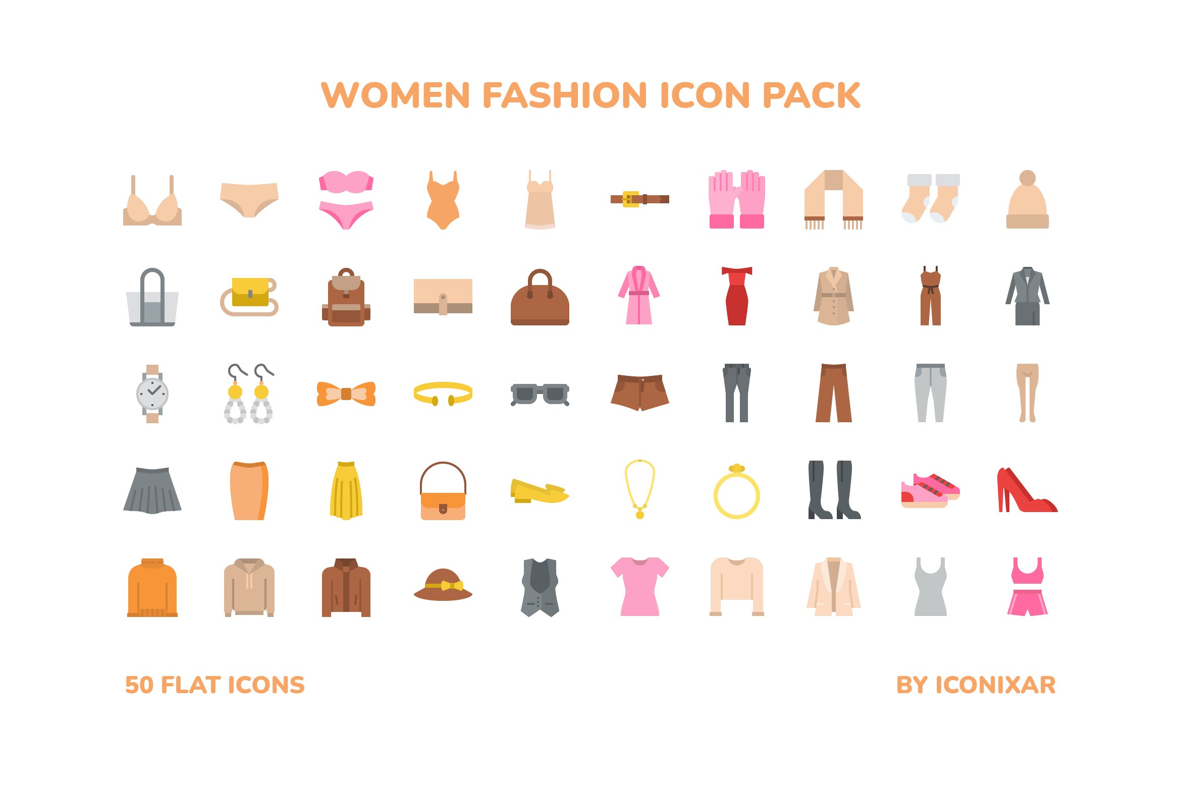 Woman fashion Icon Pack preview image.