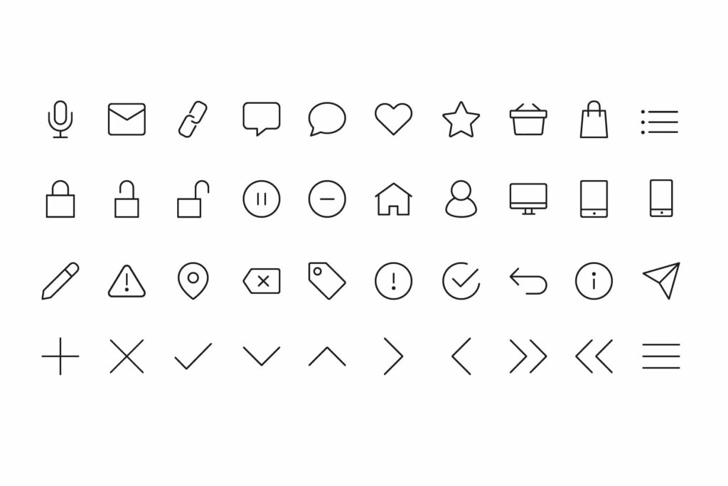 Minimal Web and Product Icons – MasterBundles