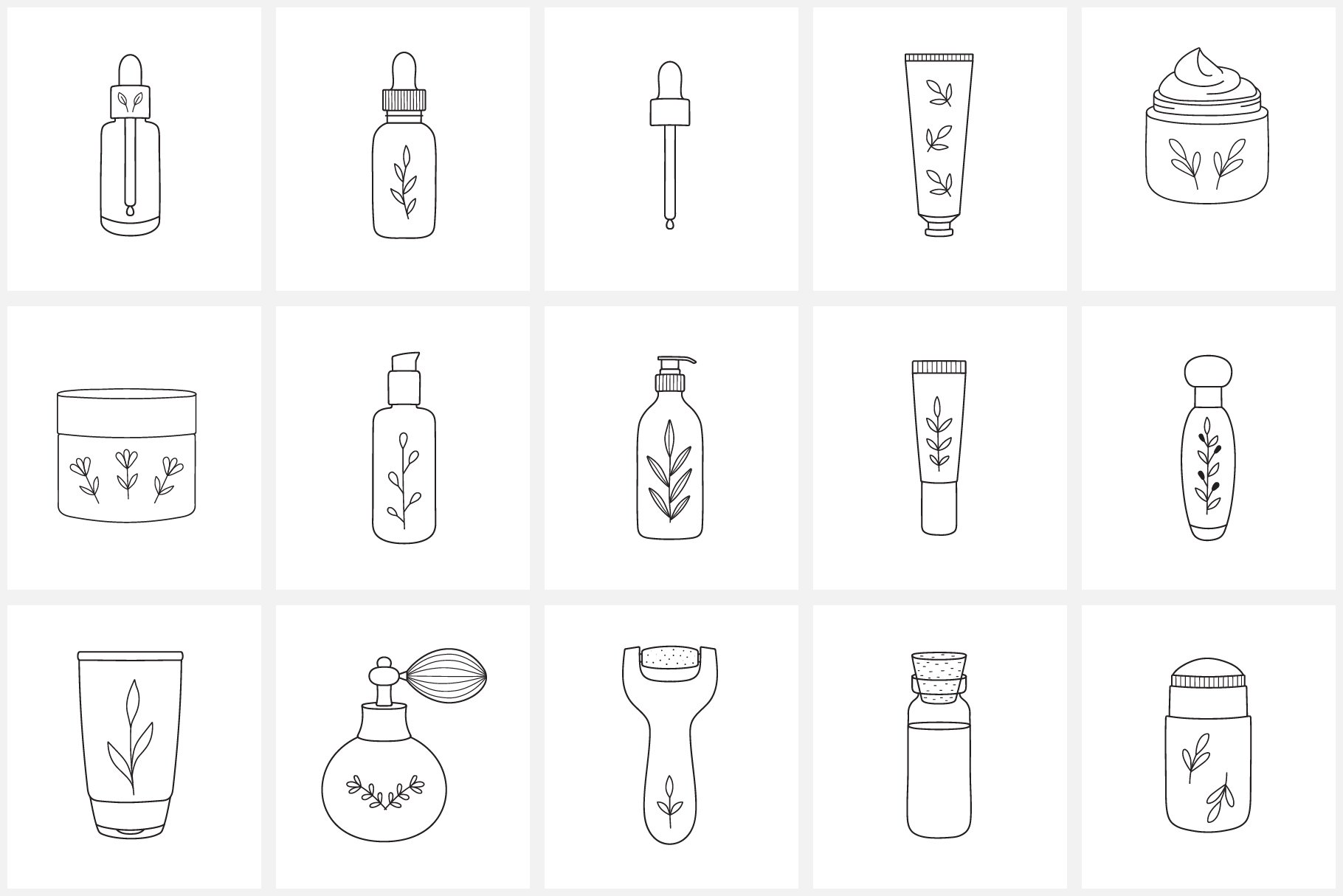 Beauty & Spa Icon Set preview image.