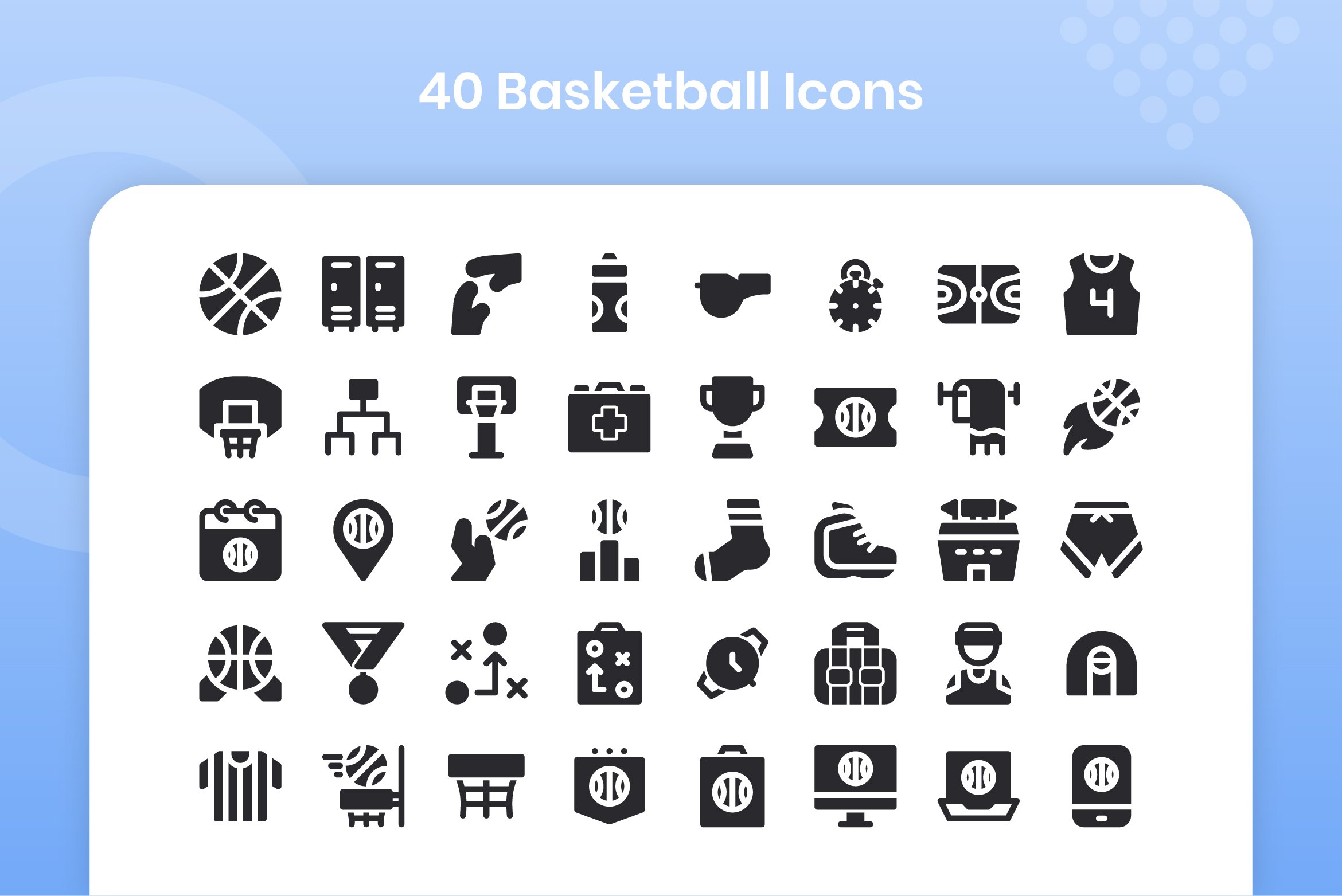 40 Basketball - Glyph preview image.