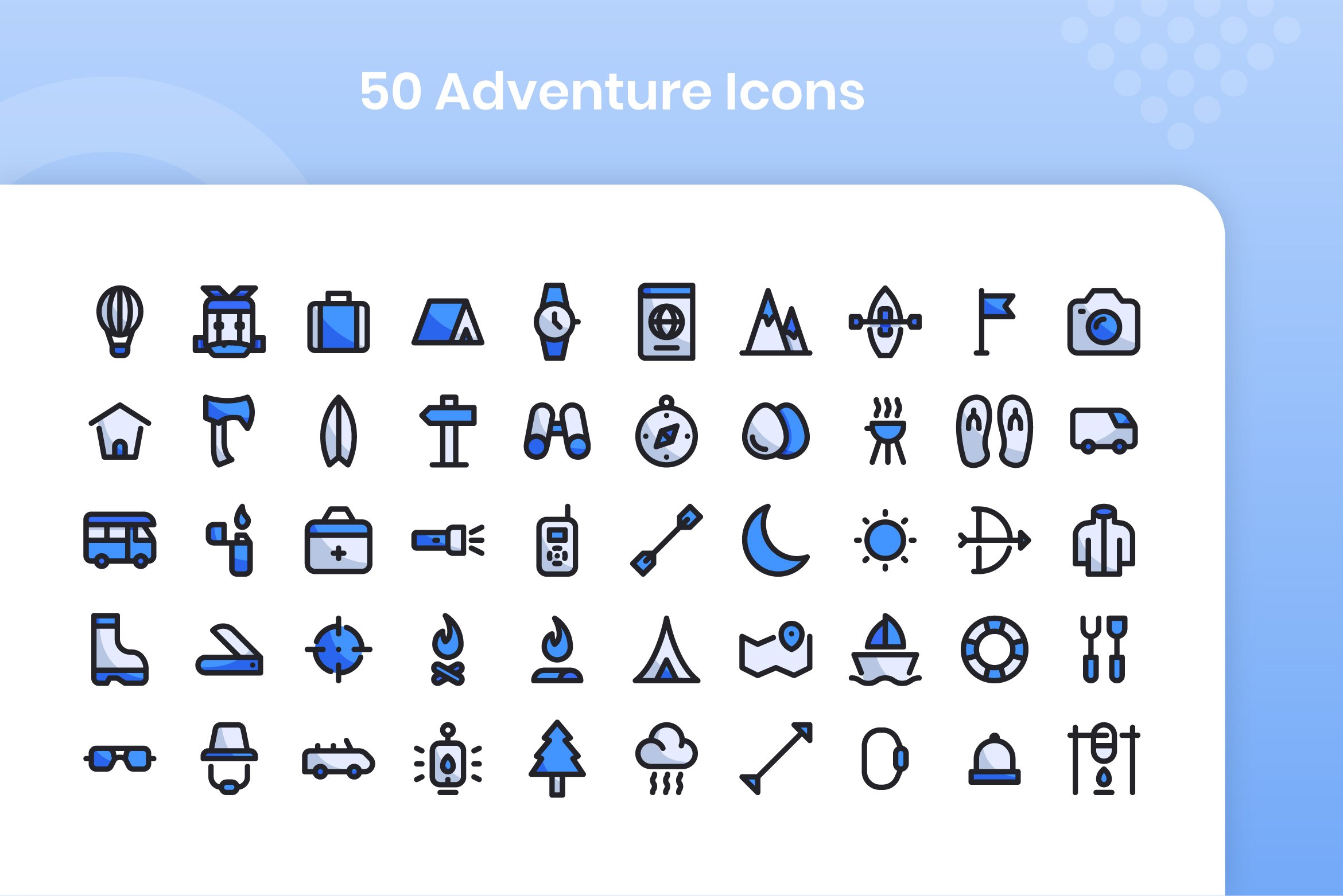 50 Adventure - Filled Line preview image.