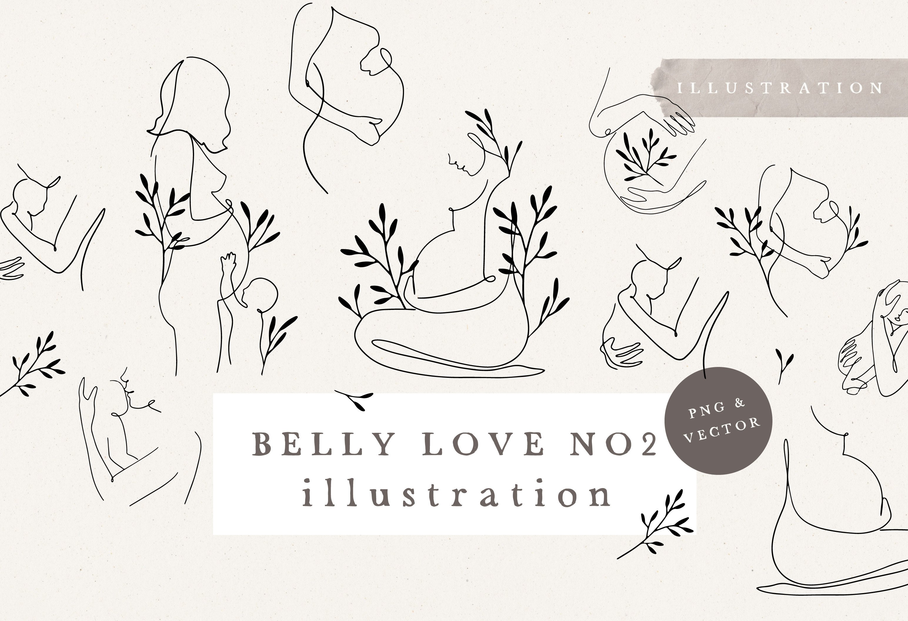 BELLY LOVE NO.2 / vector & png cover image.