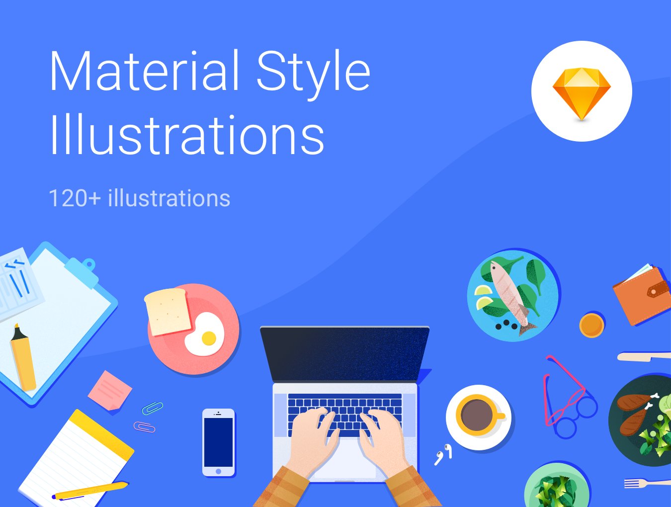 Material Style Illustration kit cover image.