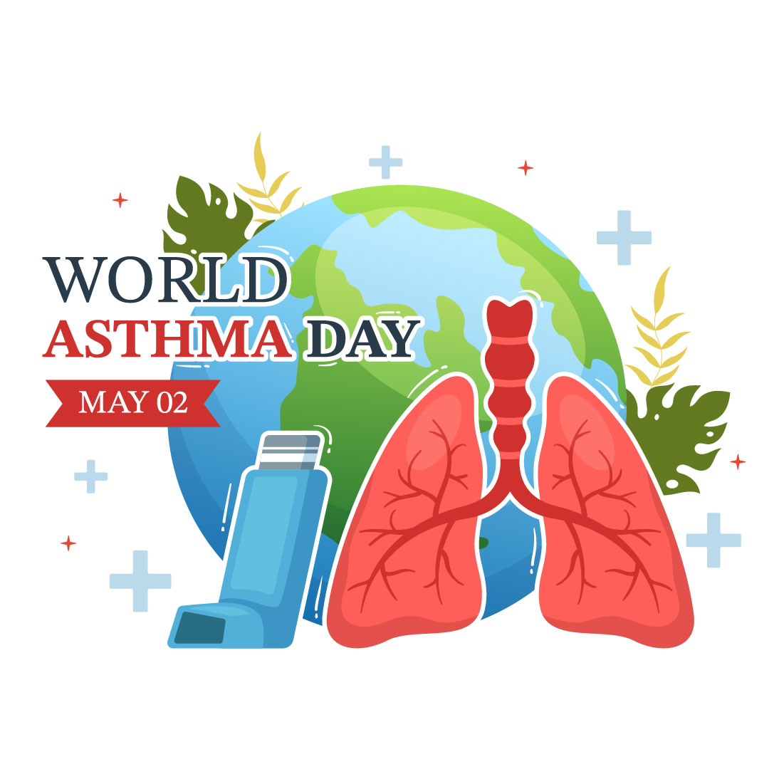 14 World Asthma Day Illustration cover image.