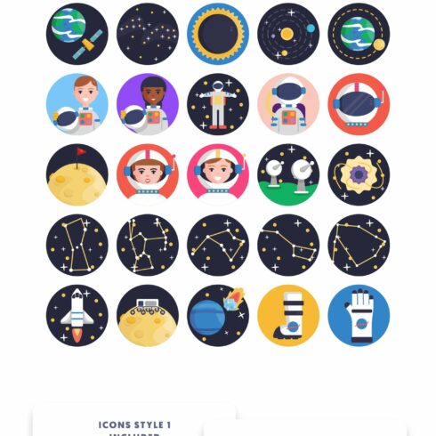50 Astronomy Icons cover image.