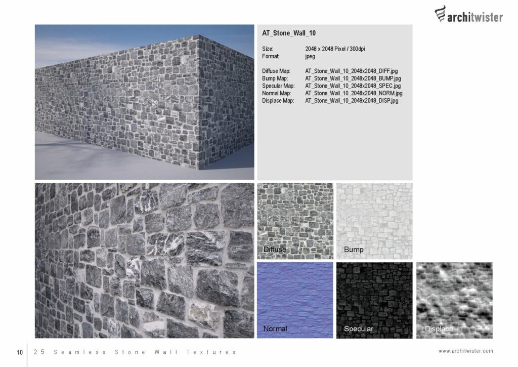 25 Seamless Stone Wall Textures MasterBundles