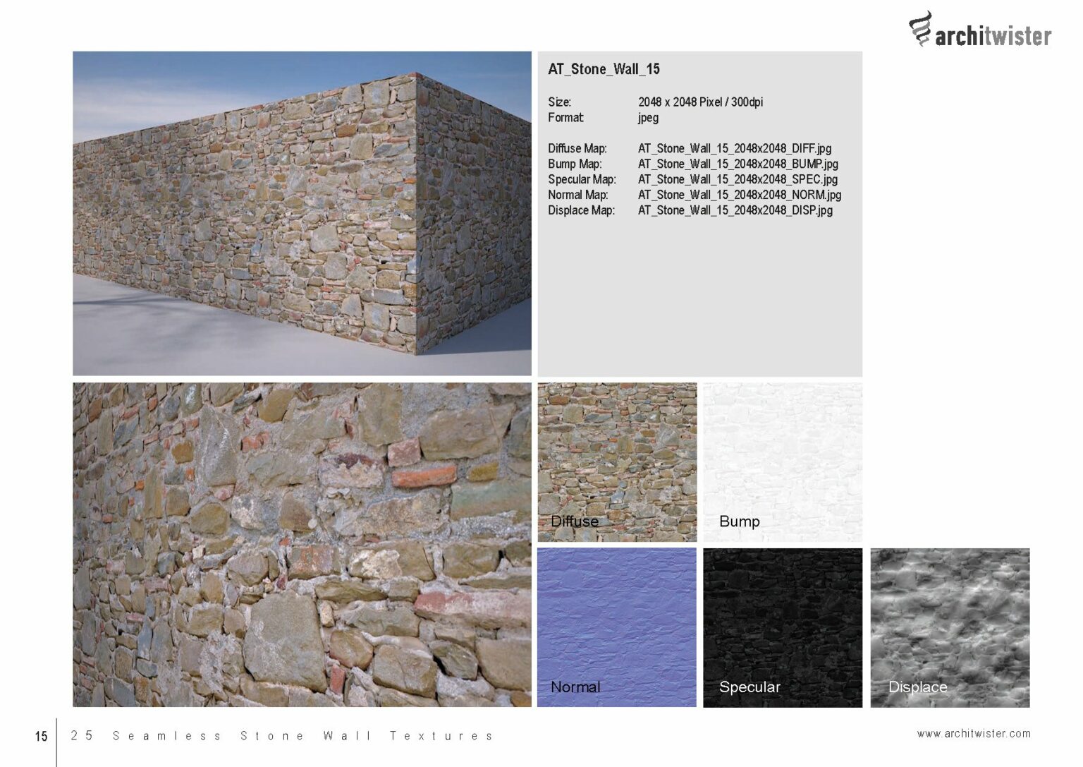25 Seamless Stone Wall Textures MasterBundles