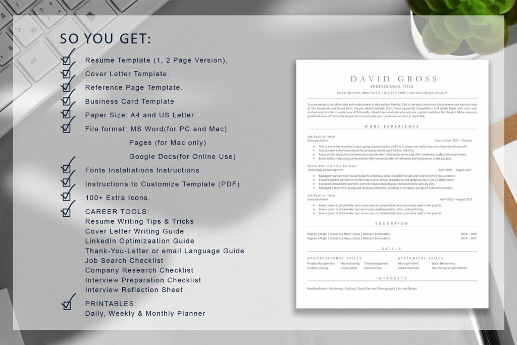 ATS Resume Template – MasterBundles