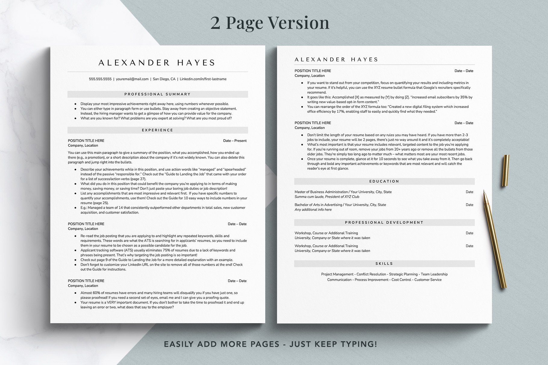 ats friendly resume template 766