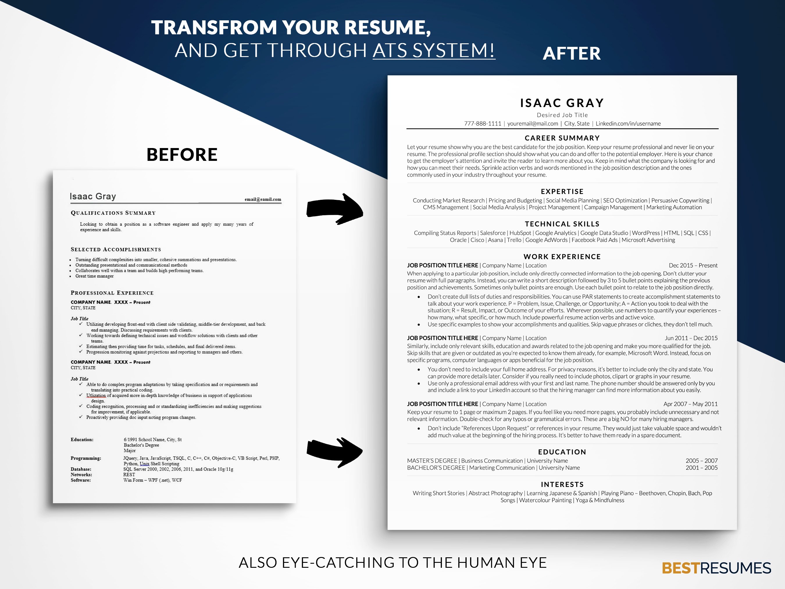 ats resume template word revamp your resume isaac gray 282