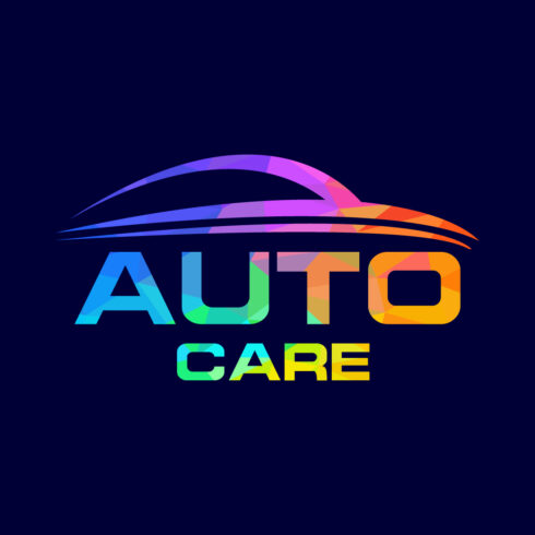 Low poly style logo sign symbol for the automotive business or company Geometric triangle shapes cover image.