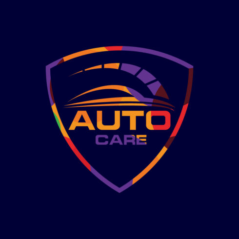 Low poly style logo sign symbol for the automotive business or company Geometric triangle shapes cover image.