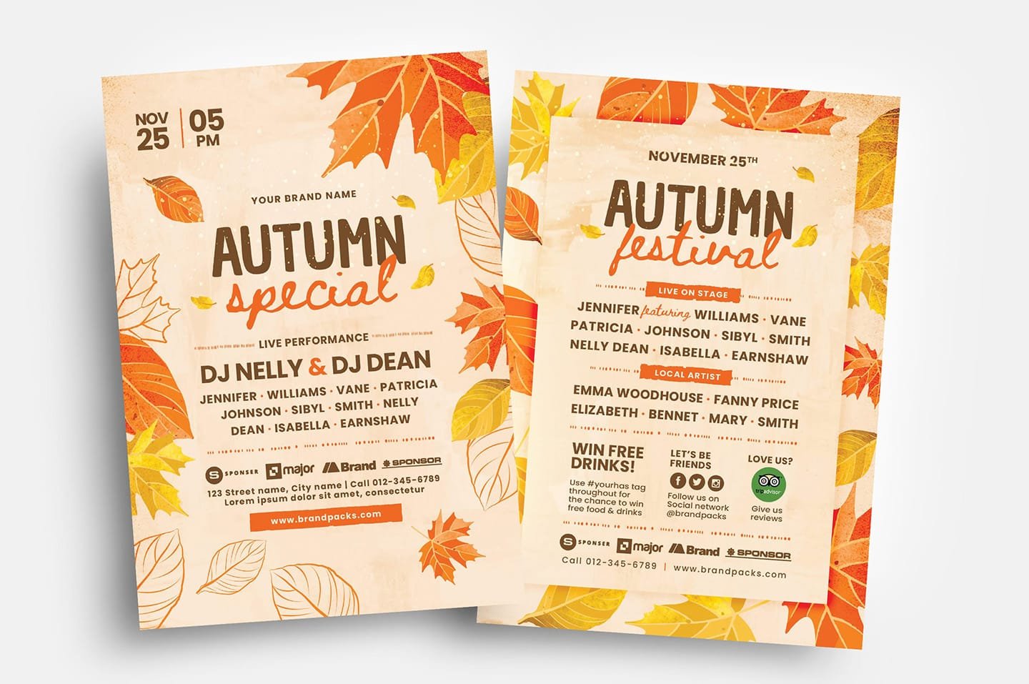 Autumn Fall Flyer Templates cover image.