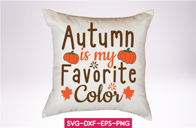 Pillow that says autumn is my favorite color.