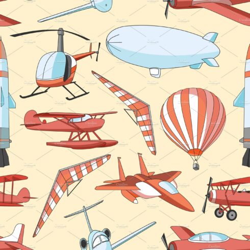 Aviation Icons Set pattern cover image.