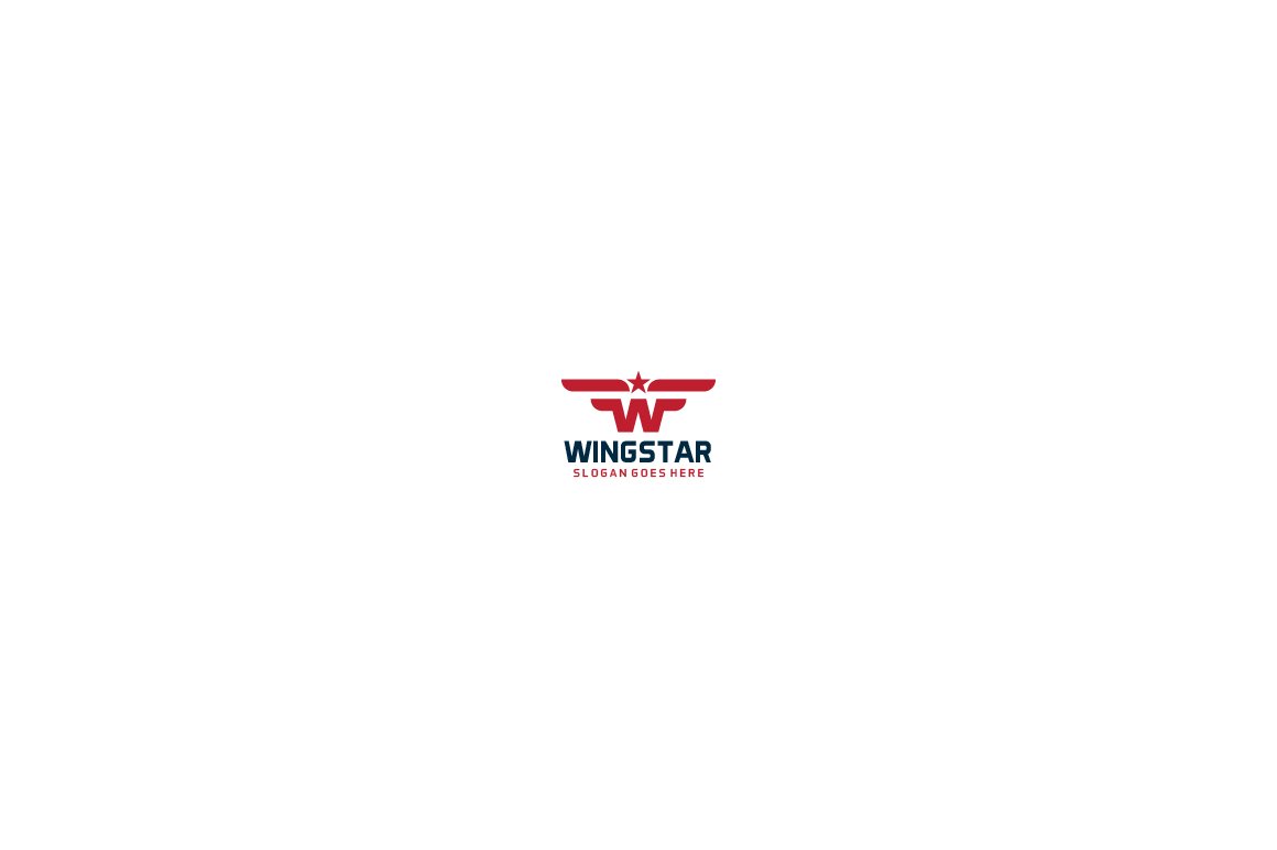 W Wings Letter Logo preview image.