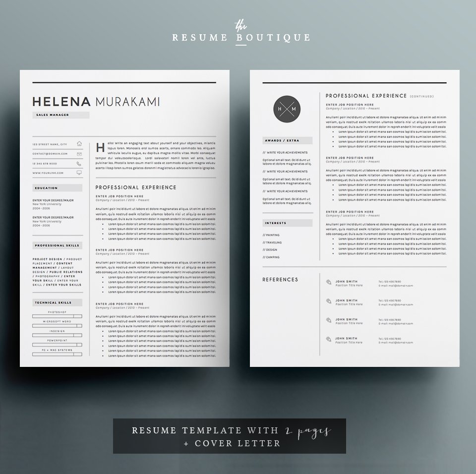 Resume Template 4 pages | Simplifier preview image.