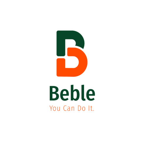 B letter logo for business cover image.