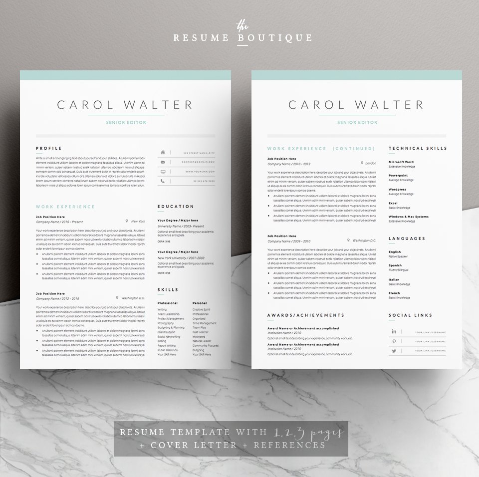 5 page Resume Template | Upgrade preview image.