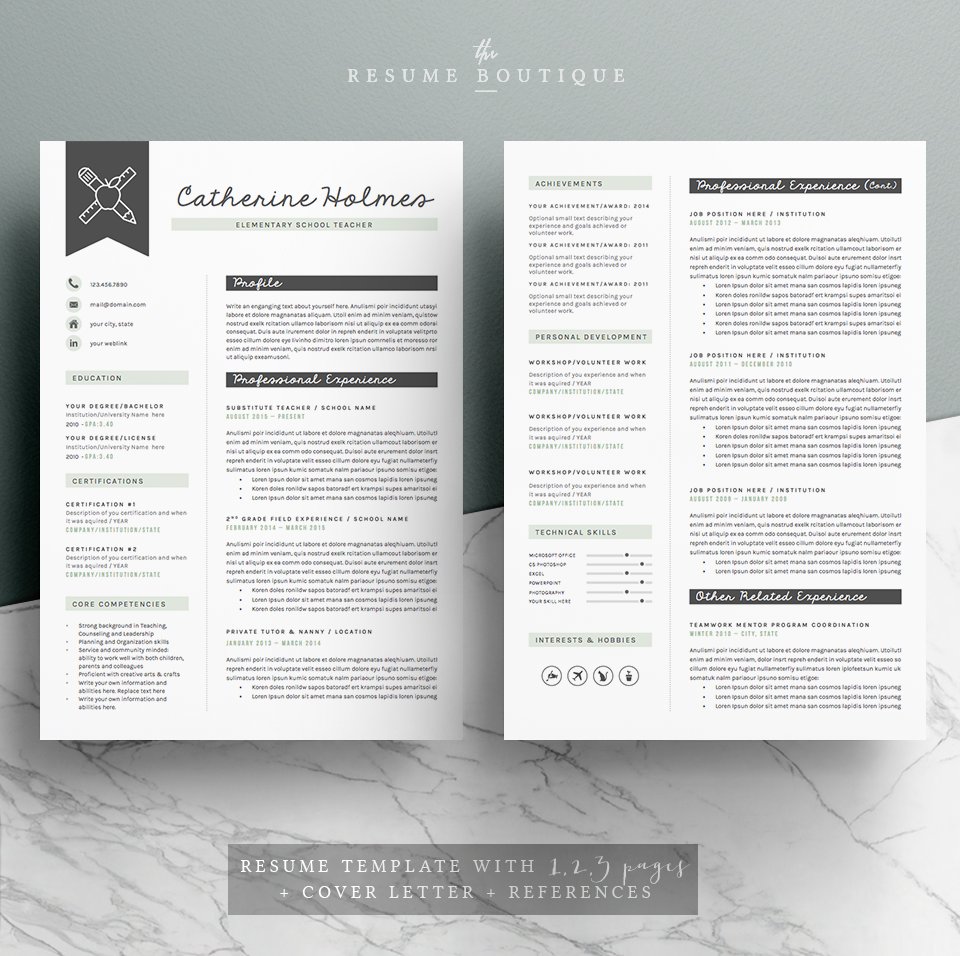 5 page Teacher Resume | Educator preview image.