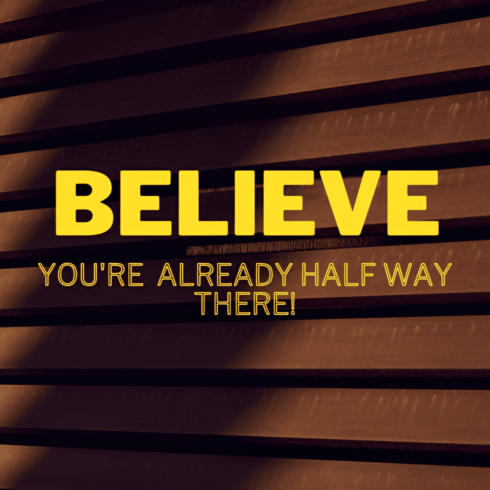 Believe Quoted Poster Graphic Design Wallpaper cover image.