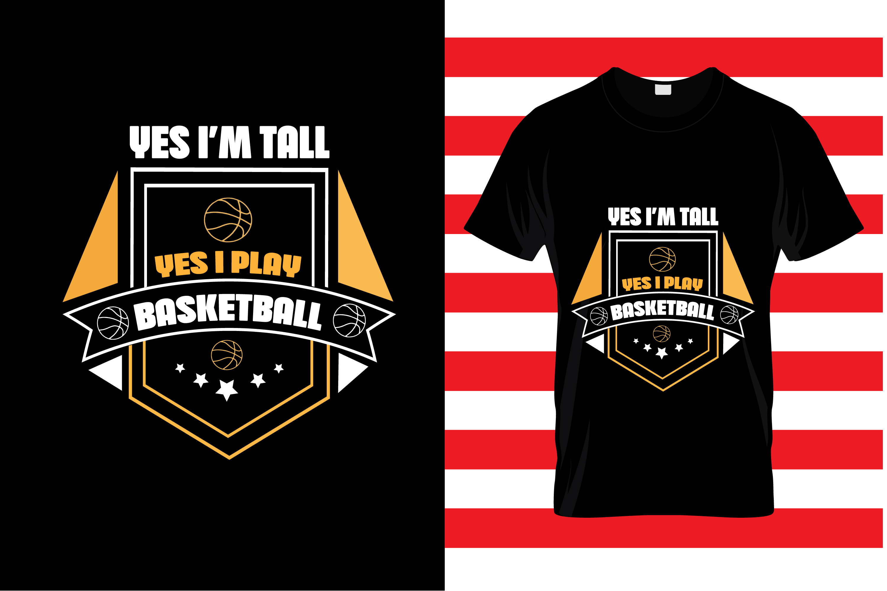 Basketball championship logo design. Graphic design for t-shirt and print  media. Vector and illustration. Stock Vector