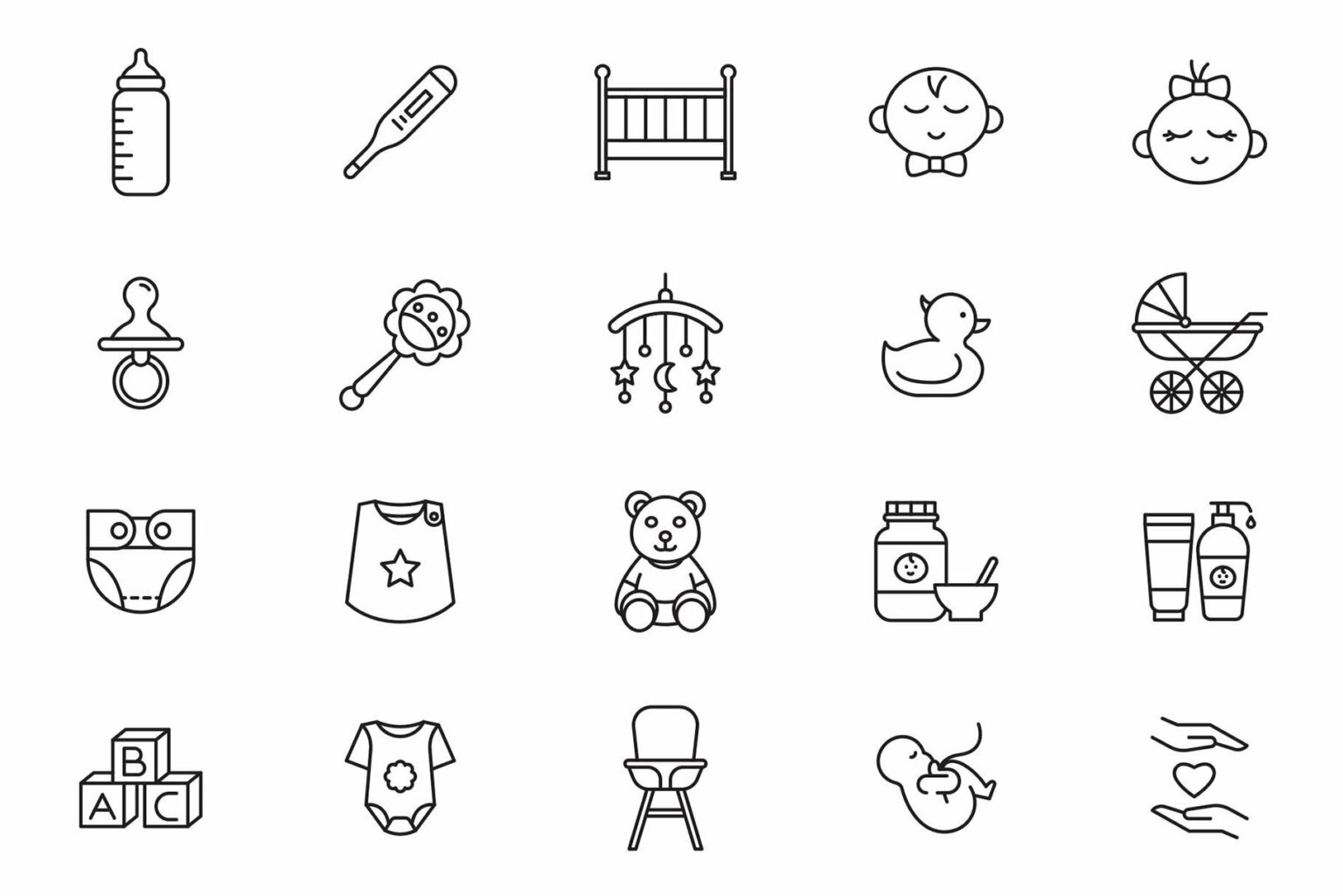 Baby Care Icons – MasterBundles