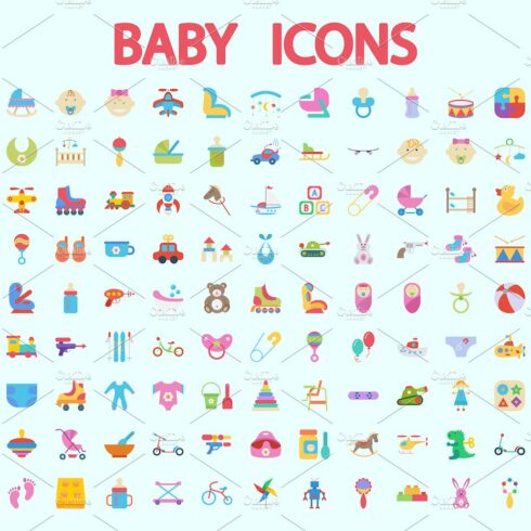 Baby icons set. cover image.