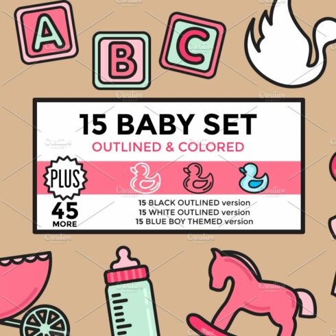 Baby Set Outlined & Colored cover image.