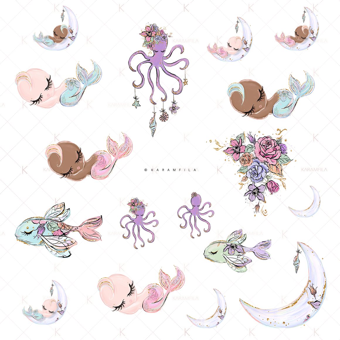 Baby Mermaids & Mother Mermaid preview image.