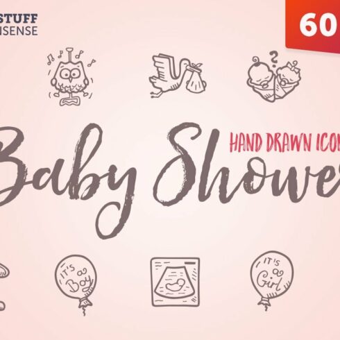 Baby Shower - Hand Drawn Icons cover image.