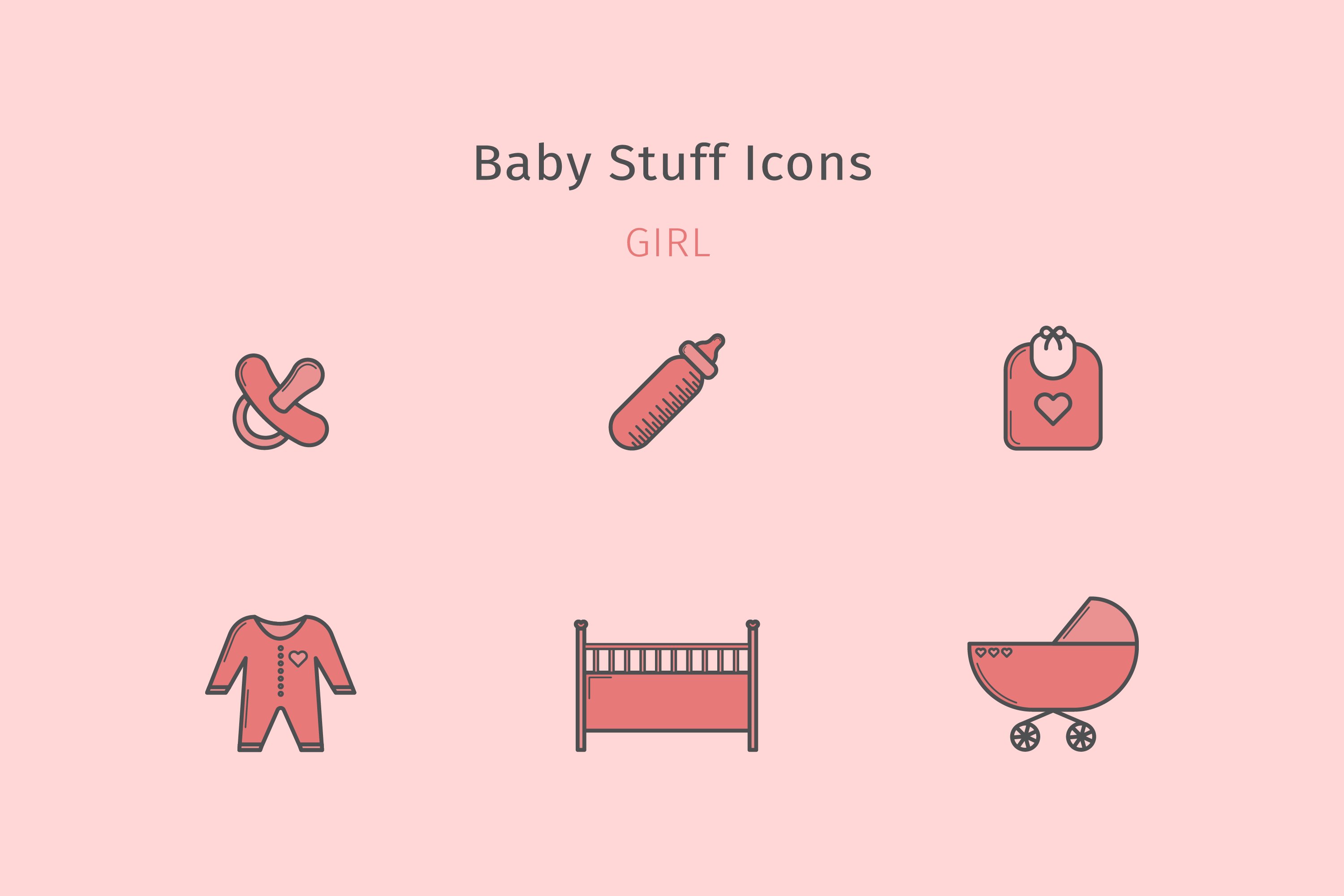 Baby Stuff Icons preview image.