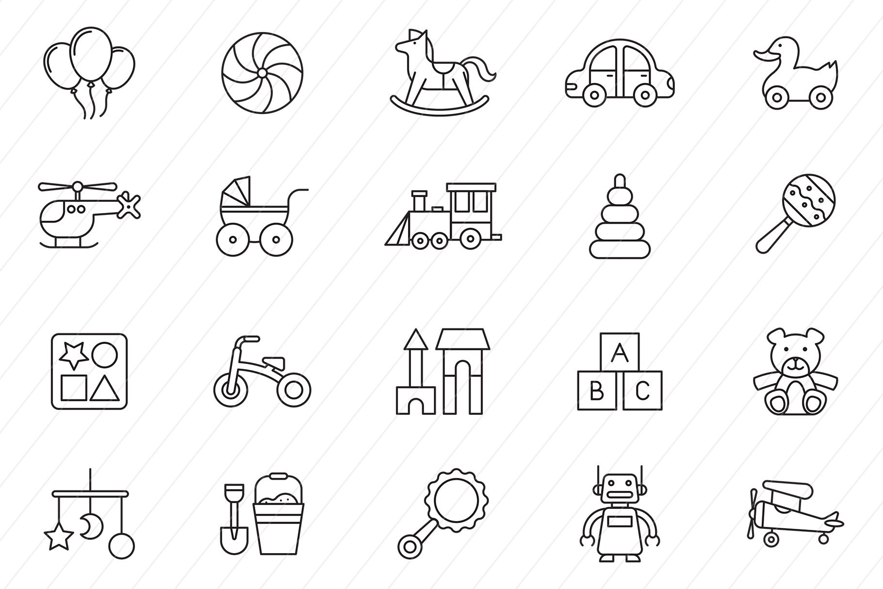 Baby Toys Icons cover image.