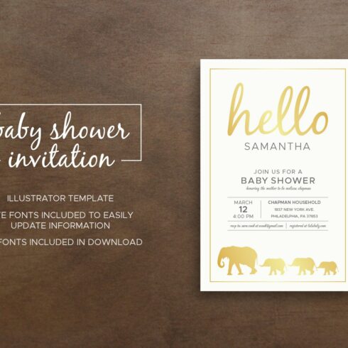 Zoo Baby Shower Invitation cover image.